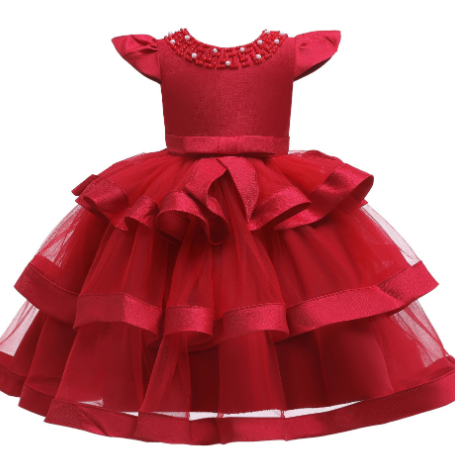 Children's Sequin Embroidered Evening Dresses Girls Princess