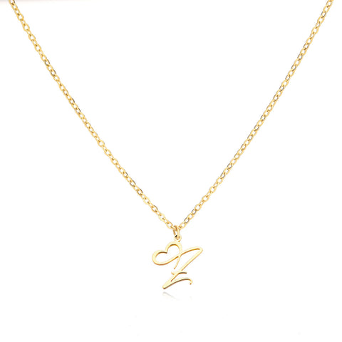 26 Letters Stainless Steel Necklace Female Creative Simple Love Letter Pendant Clavicle Chain