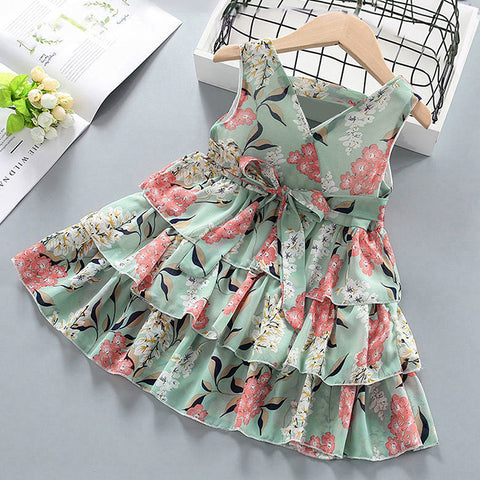 Children's Clothing Girls Dress  Korean Flower