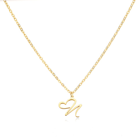 26 Letters Stainless Steel Necklace Female Creative Simple Love Letter Pendant Clavicle Chain