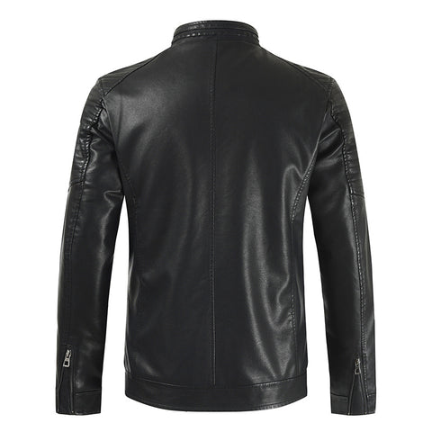 New casual leather clothing Youth zipper top pocket