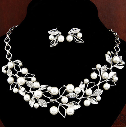 Europe And The United States Sell Hot Money Network Pearl Necklace Set Bridal Jewelry Set Wholesale 9093