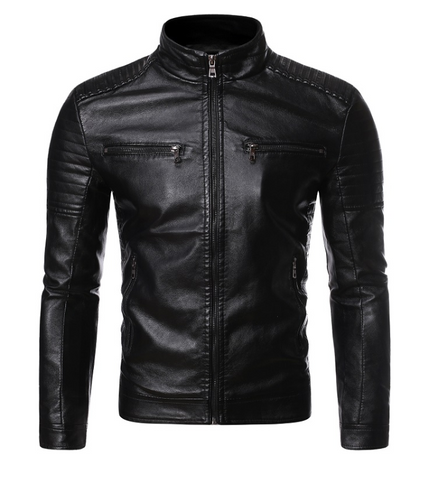 Zip decorative motorcycle jacket