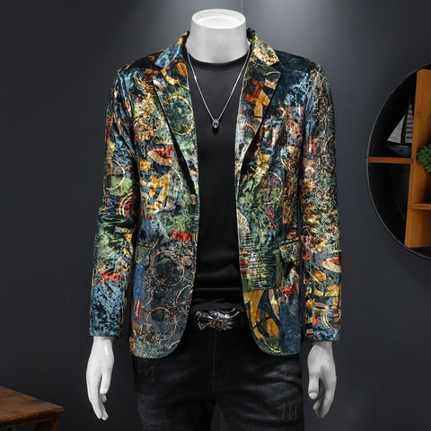 Casual Men's Suit Coat Nightclub