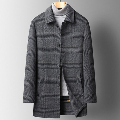 Mid-length Wool Double-faced Woolen Coat