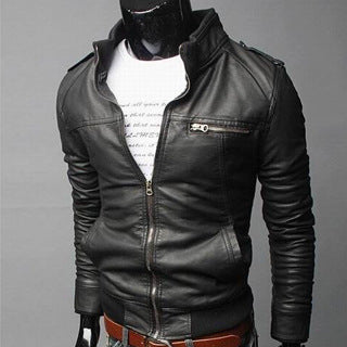 Autumn and winter new style leather men's leather jacket