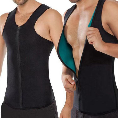 Men's Zipper Rubber Sports Body Shaping Clothing