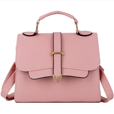 Leather Pu ladies handbag fashion buckle shoulder bag