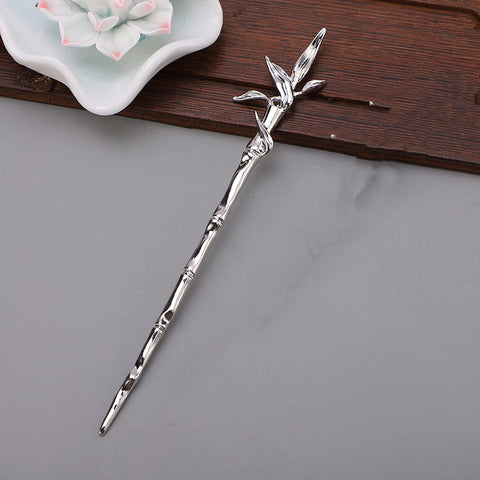 Chinese Bamboo Hairpin Alloy Electroplating Straight Hairpin