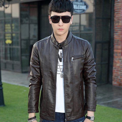 Stand up collar zipper thin men's jacket