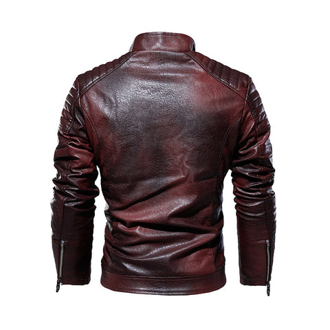 European code men's leather jacket new men's pu coat