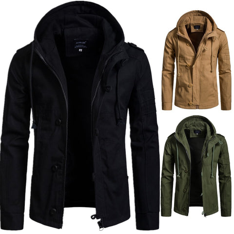 Men's hooded cotton jacket