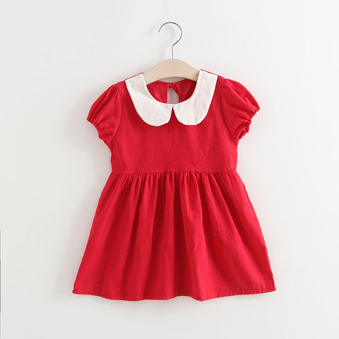 New Children's Clothing Baby Children Girls Bow Pleated Halter Skirt Princess Dress