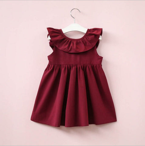 New Children's Clothing Baby Children Girls Bow Pleated Halter Skirt Princess Dress