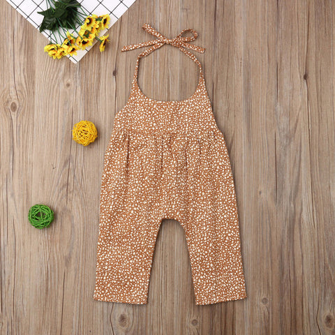 Baby Ginger Yellow Dotted Floral Romper Jumpsuit