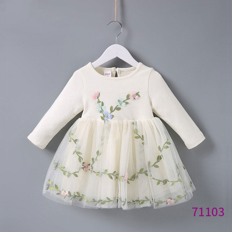 New Children's Dresses For Children Are On The Market, Cute Girls Long-sleeved Princess Dresses