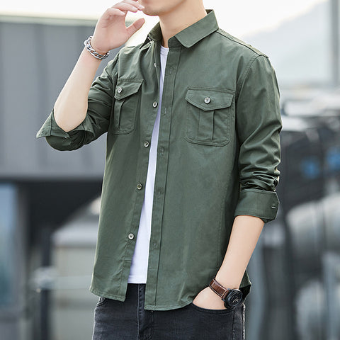 Casual Loose Tooling Jacket Men's Shirt