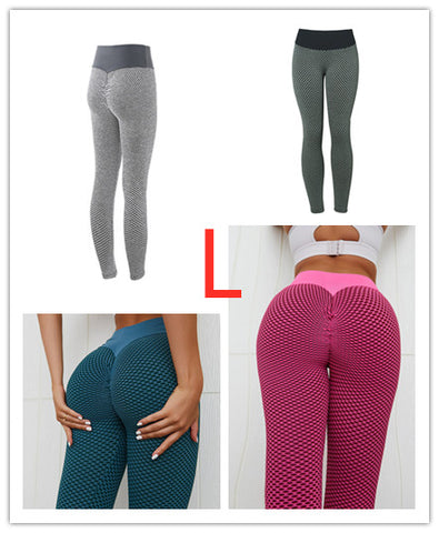 Plaid Leggings Fitness Yoga Pants Women's Seamless High Waist Leggings Breathable Gym