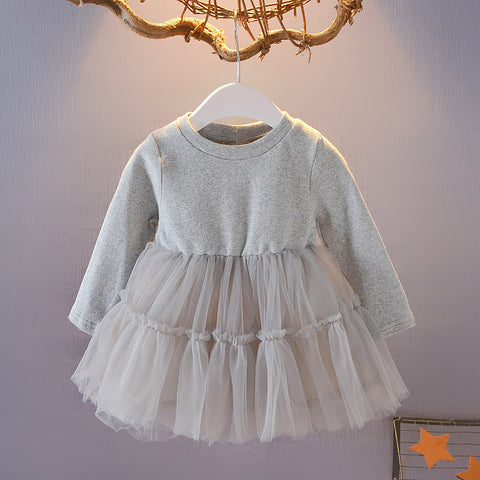 Girls AutumnSuit Denim Jacket Princess Dress Two-Piece Korean Version 0-1-3-4 year Old Baby Girl Autumn Skirt