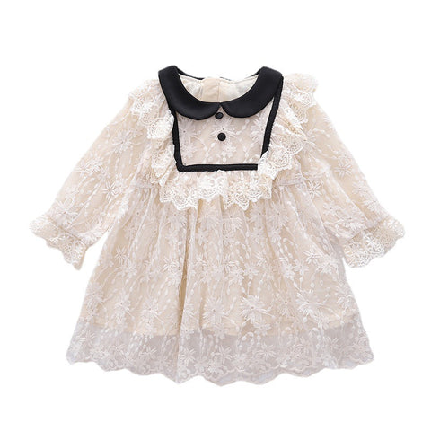 Children's Clothing Girls Dress Baby Children Lace Princess Dress Little Girl Western Style Dress