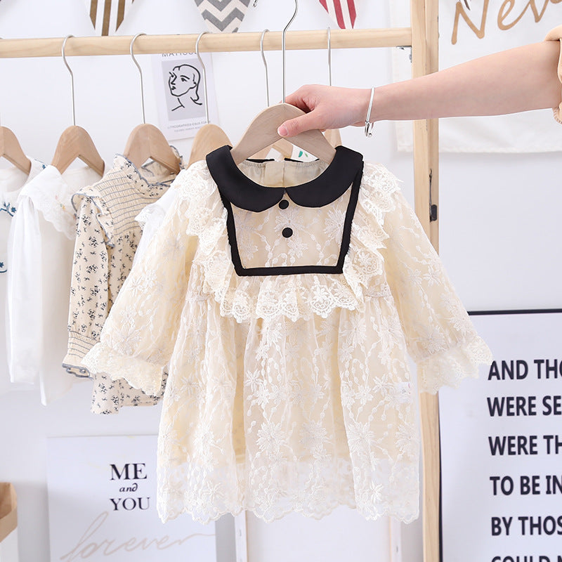 Children's Clothing Girls Dress Baby Children Lace Princess Dress Little Girl Western Style Dress