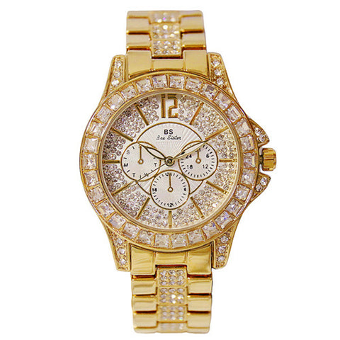 Fashion Luxury Full Diamond Steel Band Ladies Quartz Watch