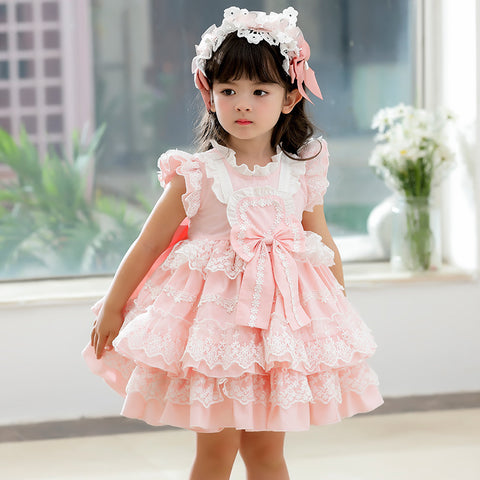 Short Sleeve Girls Princess Dress Children Dress