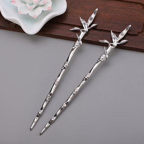 Chinese Bamboo Hairpin Alloy Electroplating Straight Hairpin