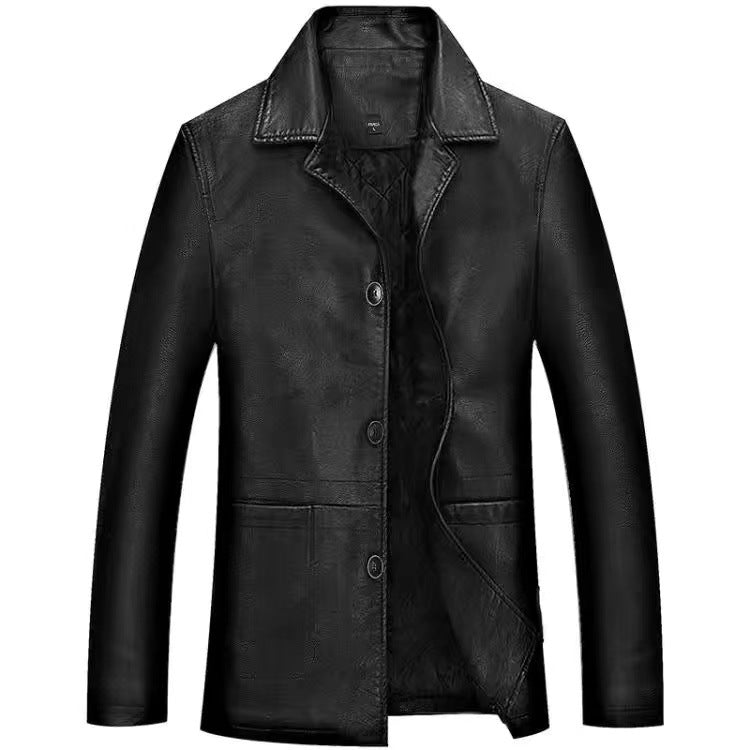 Autumn New Young And Middle-aged Leather Jacket