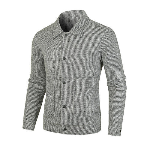 Trendy Jacket Men's Fashion Lapel Men's Long Sleeve Tops