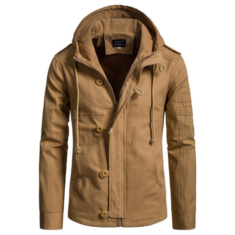 Men's hooded cotton jacket