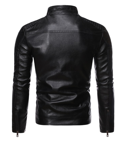 Zip decorative motorcycle jacket