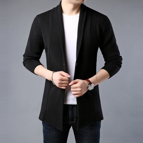 Men's sweater coat slim fit