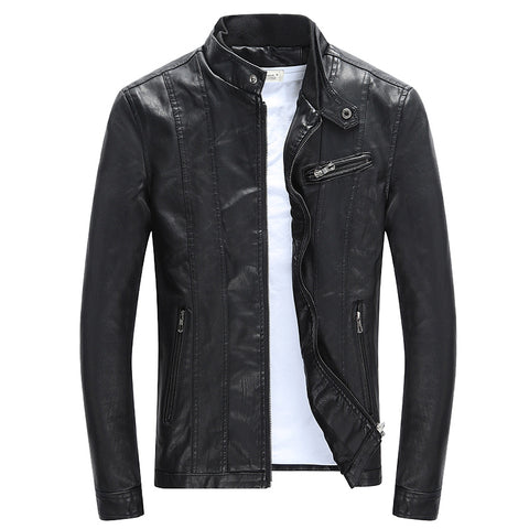 Stand up collar zipper thin men's jacket