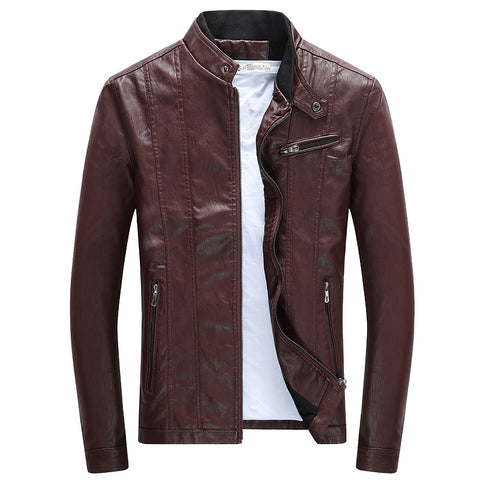 Stand up collar zipper thin men's jacket