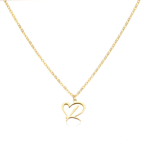 26 Letters Stainless Steel Necklace Female Creative Simple Love Letter Pendant Clavicle Chain