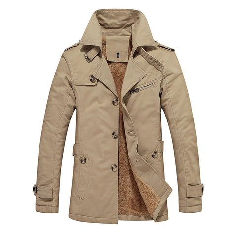 Men's Fashion Casual Fleece Overcoat Coat