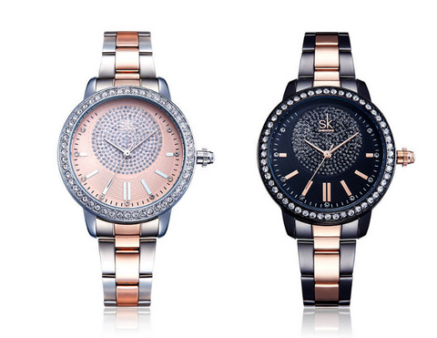 Shengke Rose Gold Watch