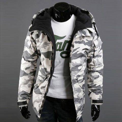 Zipper casual sports hooded cotton padded jacket