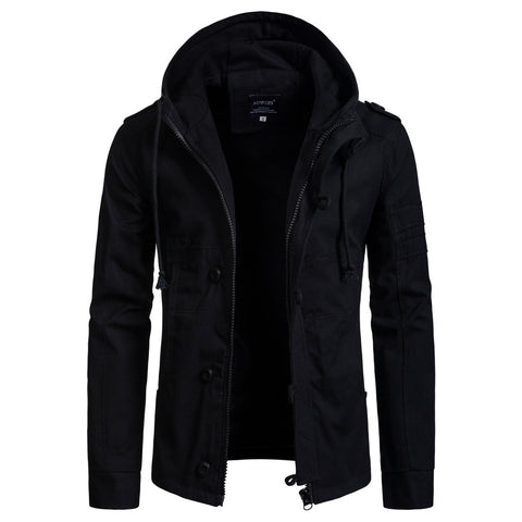 Men's hooded cotton jacket