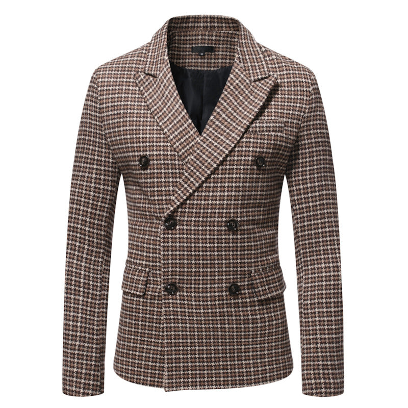 European And American British Style Men's Checkered Nishiki Suit