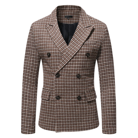 European And American British Style Men's Checkered Nishiki Suit