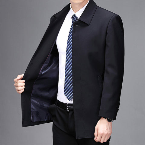 Mid-length Trench Coat Business Casual Jacket