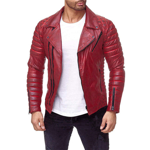 Men's Pie Overcome Motorcycle Leather Jacket