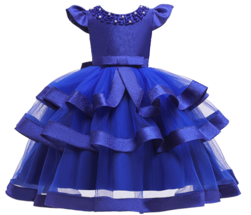 Children's Sequin Embroidered Evening Dresses Girls Princess