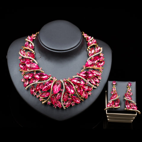 European And African Color Exaggerated Bride Necklace