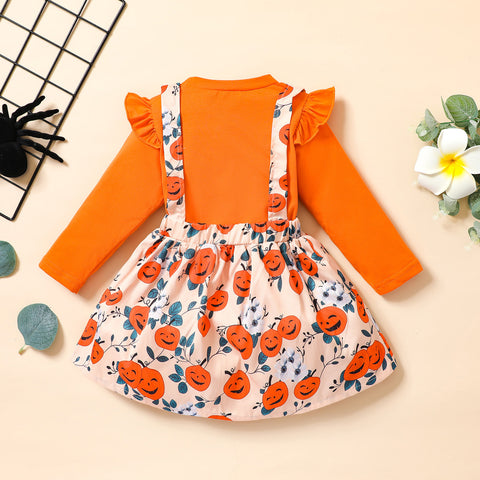 Halloween Princess Suspender Dress Two Piece Set