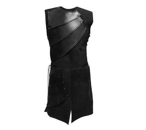 Sleeveless Side Strap Crew Neck Stitching Men's Medieval Clothing