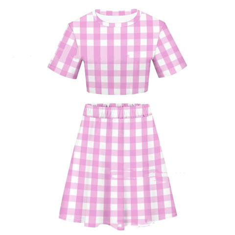 Children's Dress Plaid Digital Printing