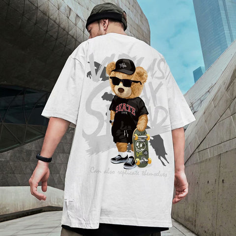 Hip-Hop Fashionable Brand Printed Short-sleeved T-shirt Men's Fashion